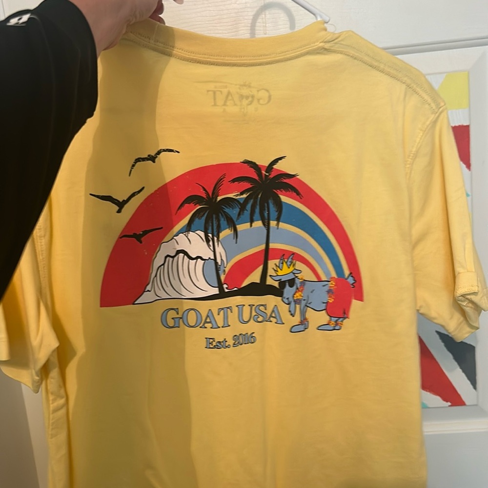 yellow goat USA lacrosse shirt